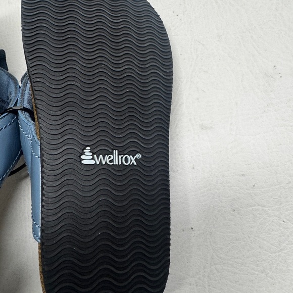 Wellrox leather upper Stylish Blue Sandals for Women size 7 - Picture 4 of 7